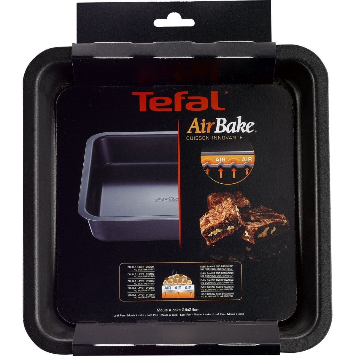 Moule à cake carré Airbake 23 cm blanc, TEFAL