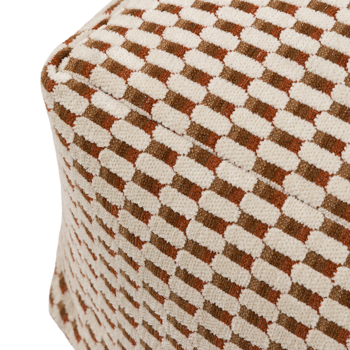 Maria Jacquard Pouffe 55x55cm rust, ÉDITÉ