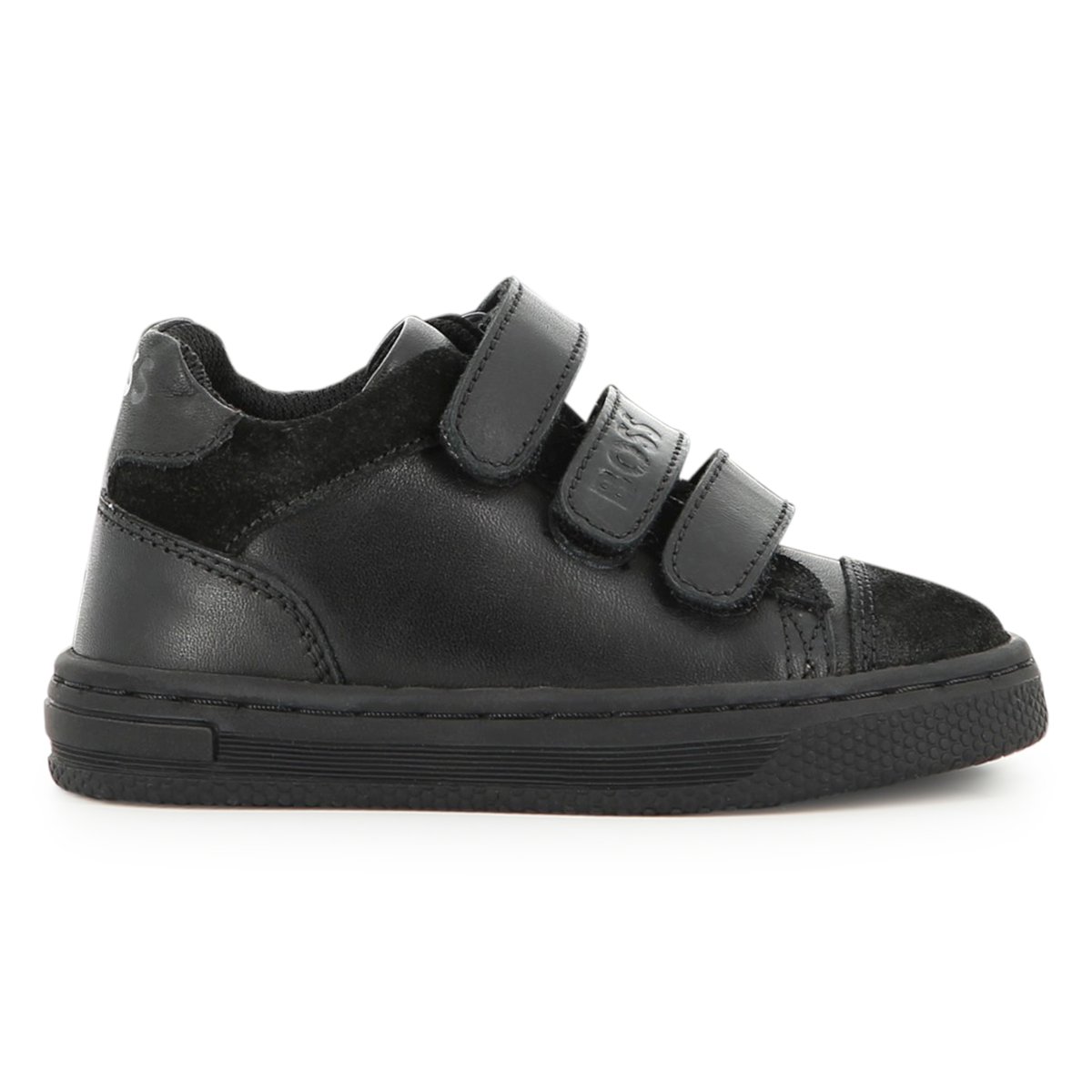 Baskets basses à scratch black, BOSS KIDSWEAR
