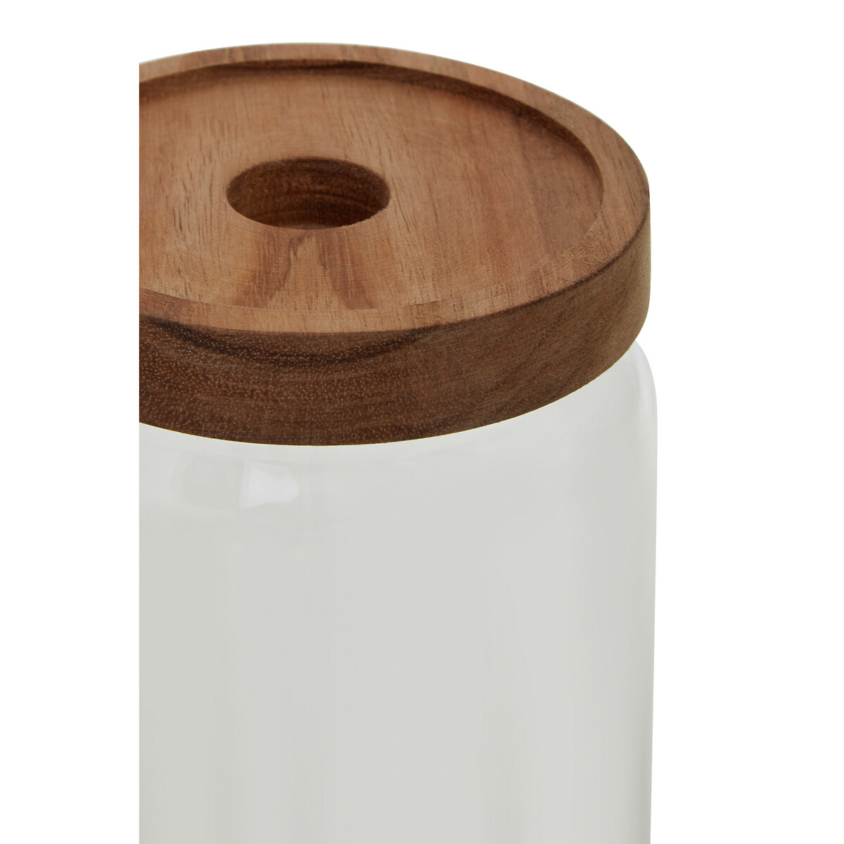 Medium Glass Storage Jar with Acacia Wood Lid transparent, SO'HOME