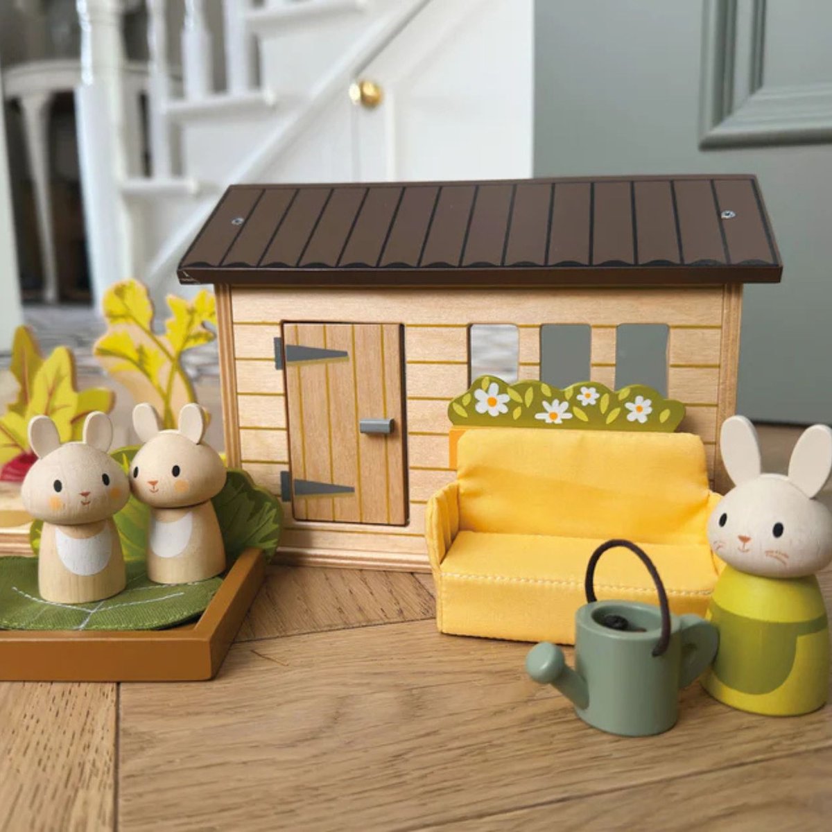 Set de jardin avec lapins multicolore, TENDER LEAF TOYS