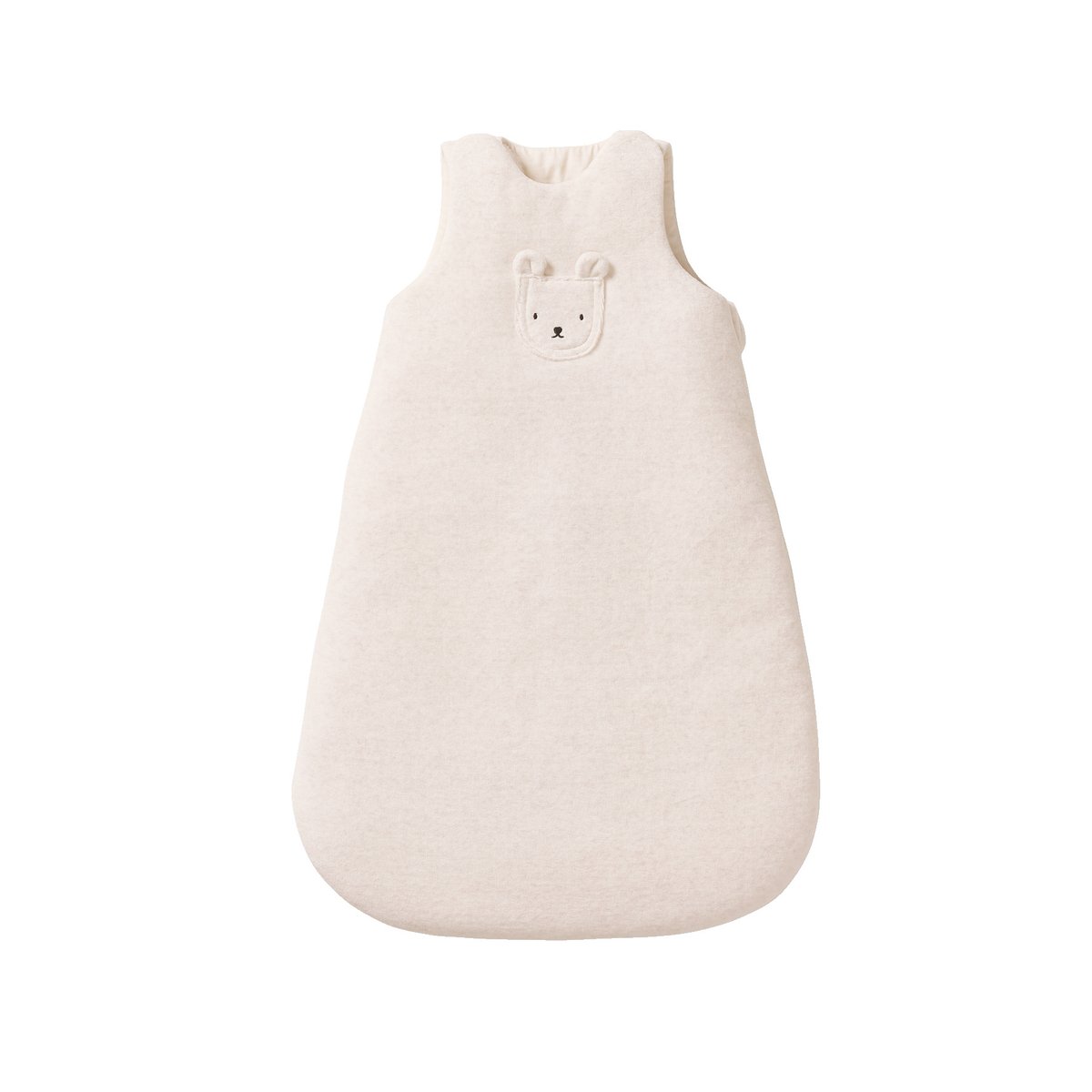 Gigoteuse velours manches amovibles` beige chiné, VERTBAUDET