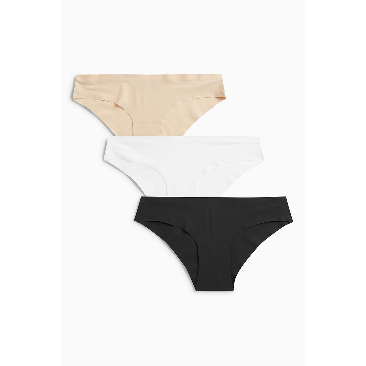 Slips invisibles-brésilien, lot de 3 noir/blanc/chair, NEXT
