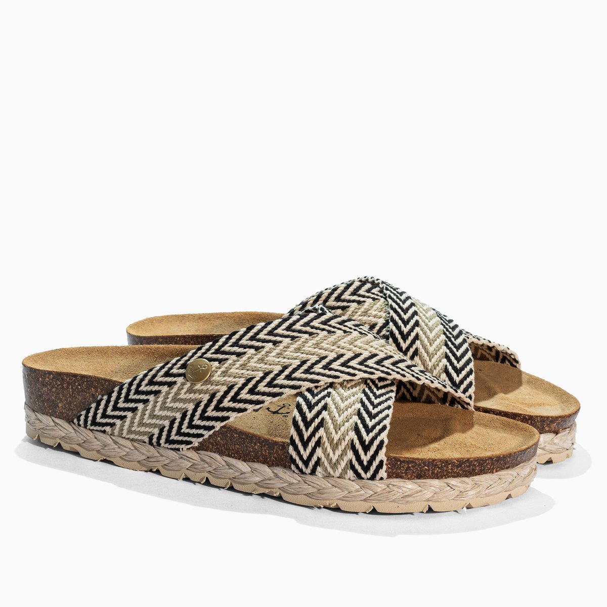 Sandales BURGOS black/kaki, BAYTON