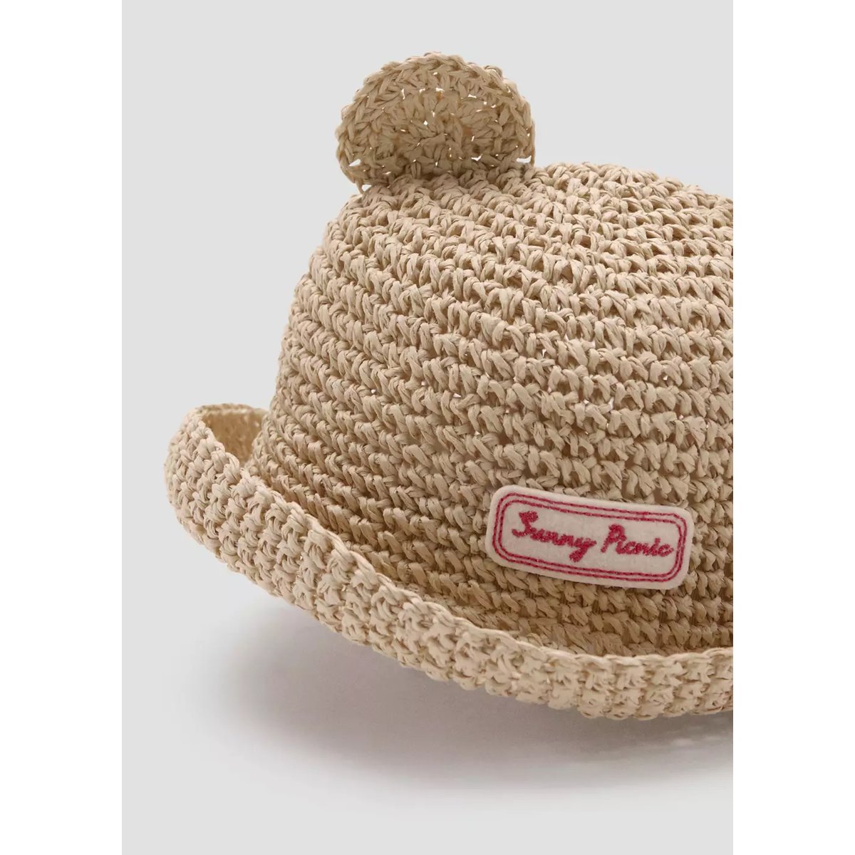 Chapeau oreilles fibres naturelles sable, MANGO BABY