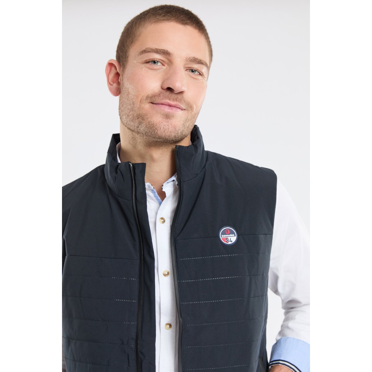 Veste sans manches imperméable HULL navy, BERMUDES