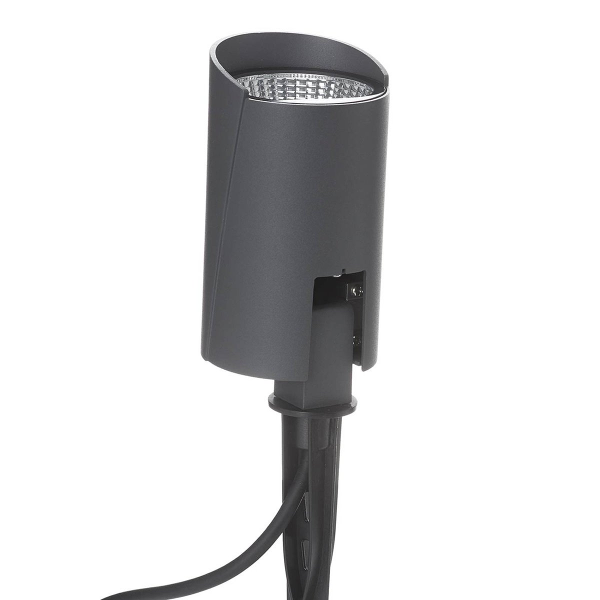 Lampe à planter en aluminium moderneLED gris foncé, LUCANDE