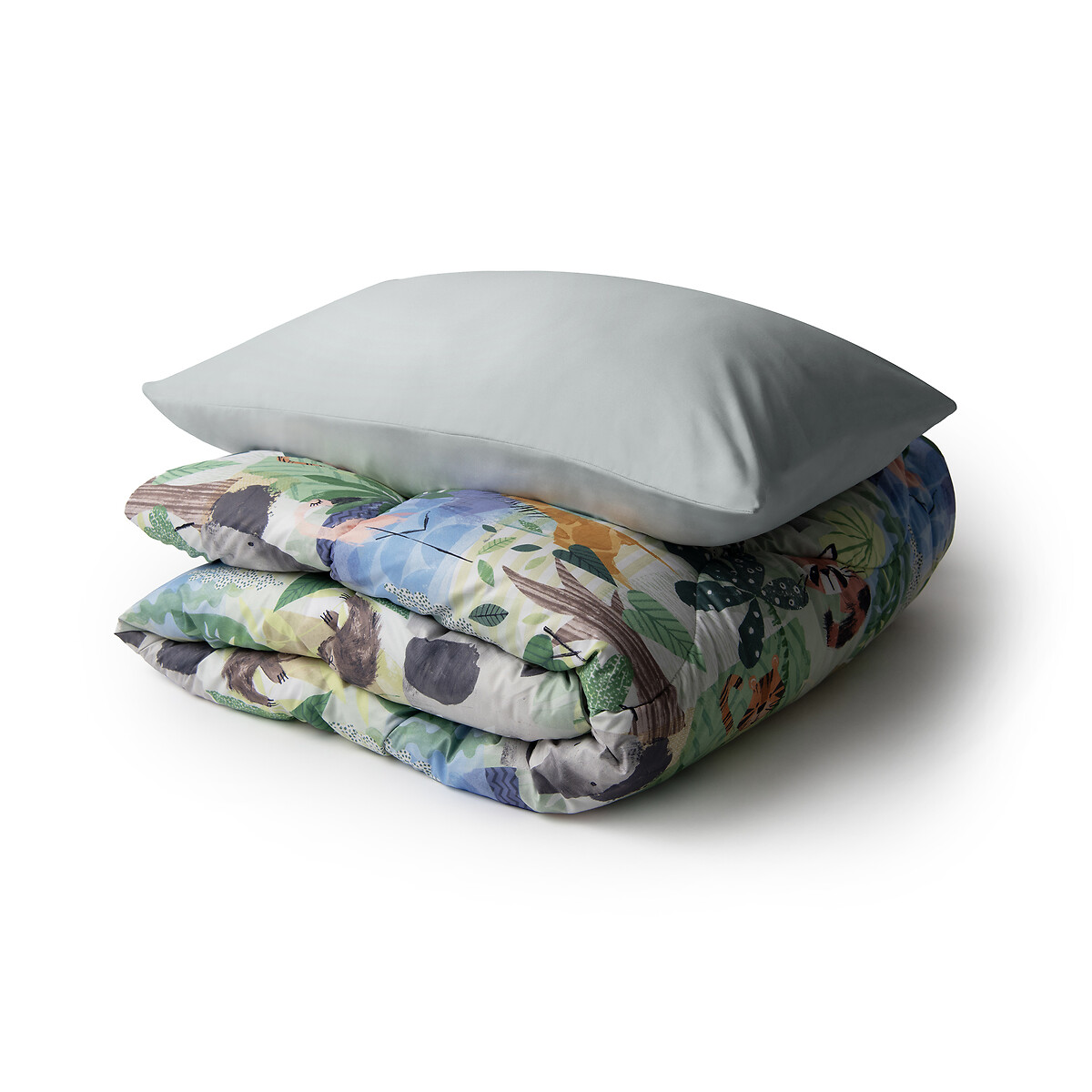4.5 Tog Coverless Duvet Set Jungle green, NIGHT LARK