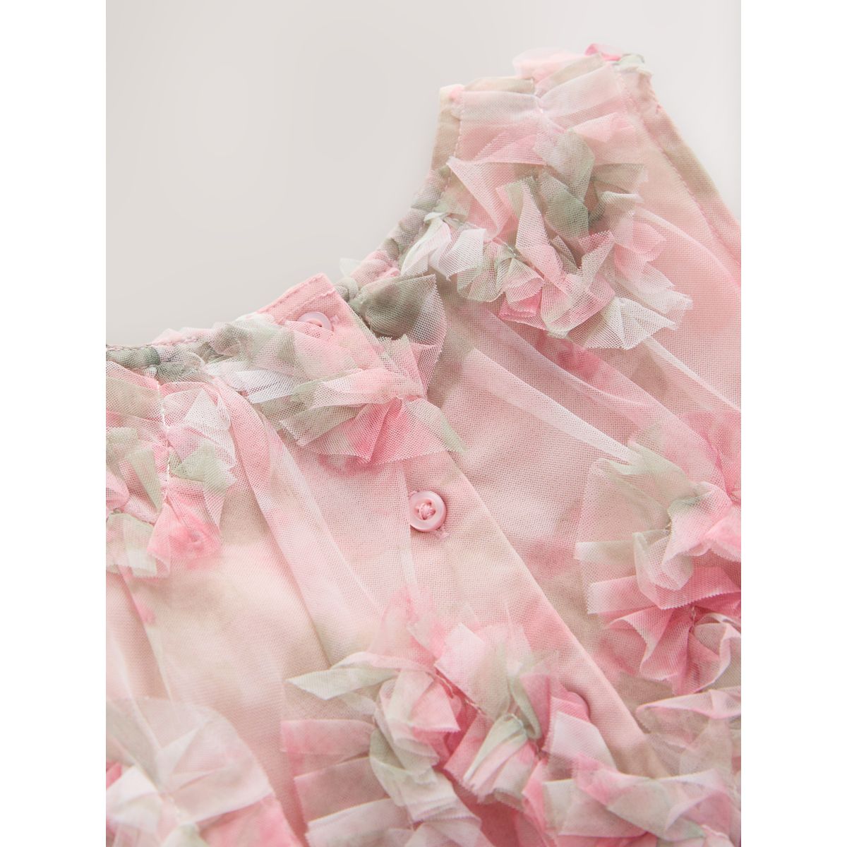 Robe en tulle sans manches à fleurs rose, NEXT