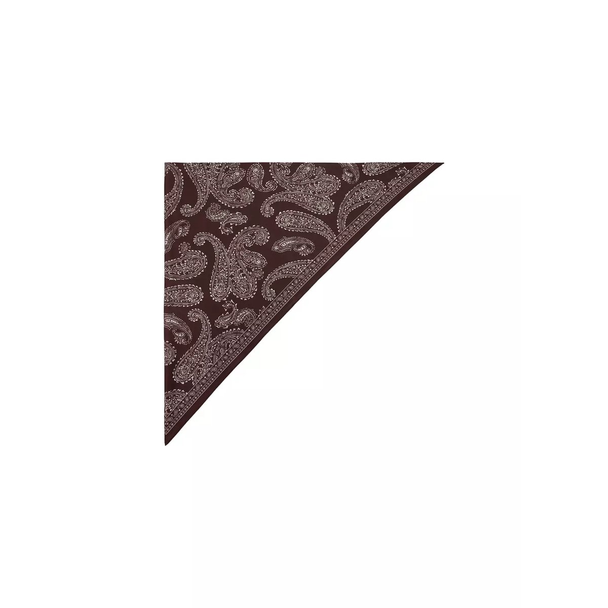 Foulard triangle paisley chocolat, MANGO
