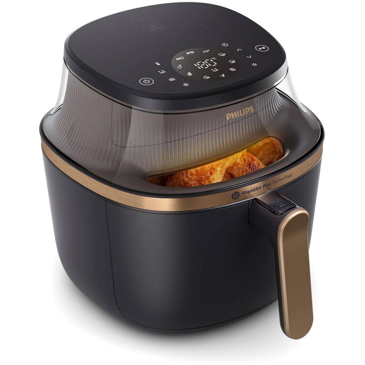 Airfryer NA332/00 Friteuse sans huile avec fenêtre de cuisson Noir/Doré, Série 3000 6.2L couleur unique, PHILIPS