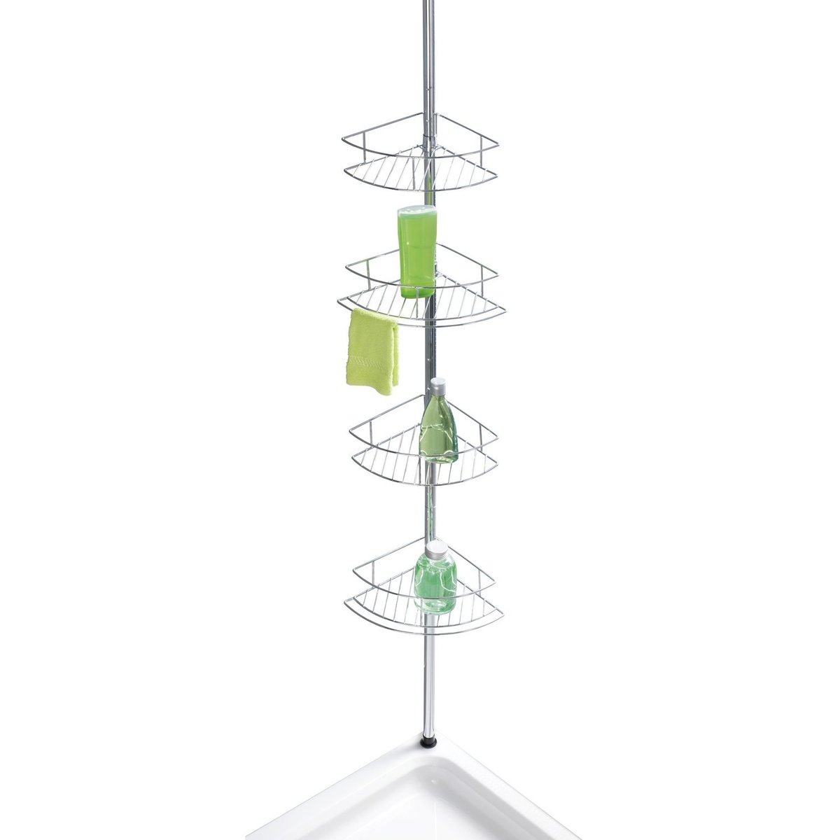 Etagère De Douche Extensible Dolcedo argent, WENKO