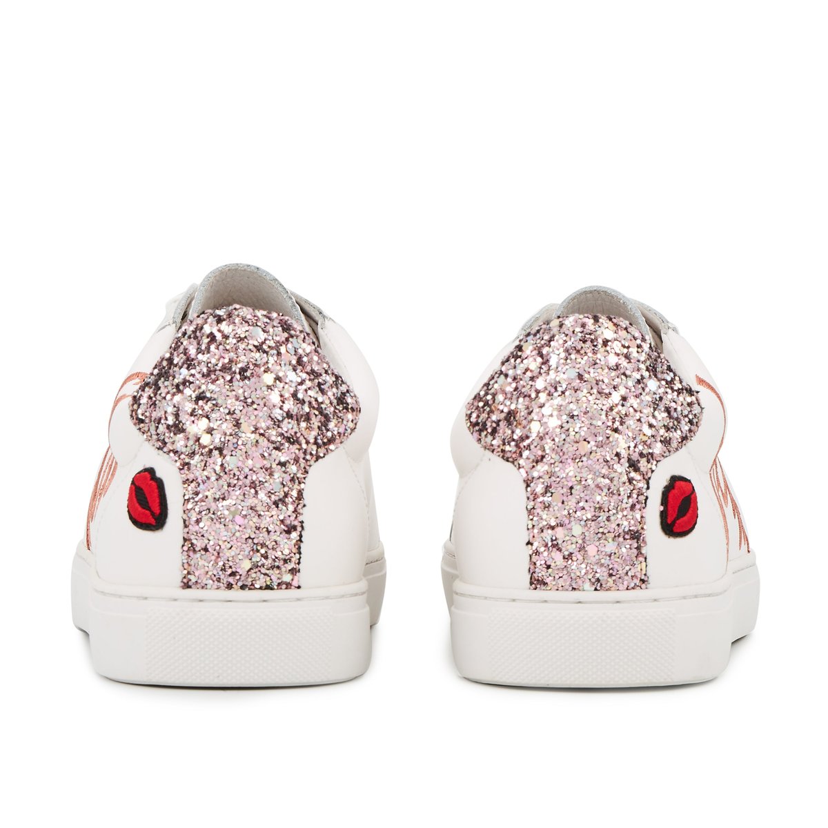 Baskets En Cuir Simone French Kiss blanc, BONS BAISERS