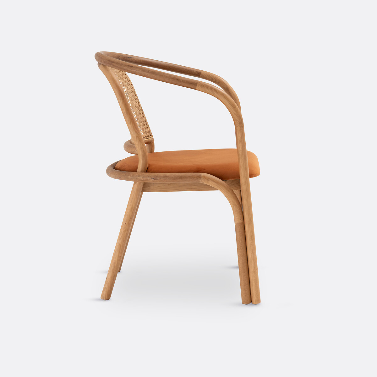 Fauteuil de table chêne et cannage, Joana orange cuit, LA REDOUTE INTERIEURS