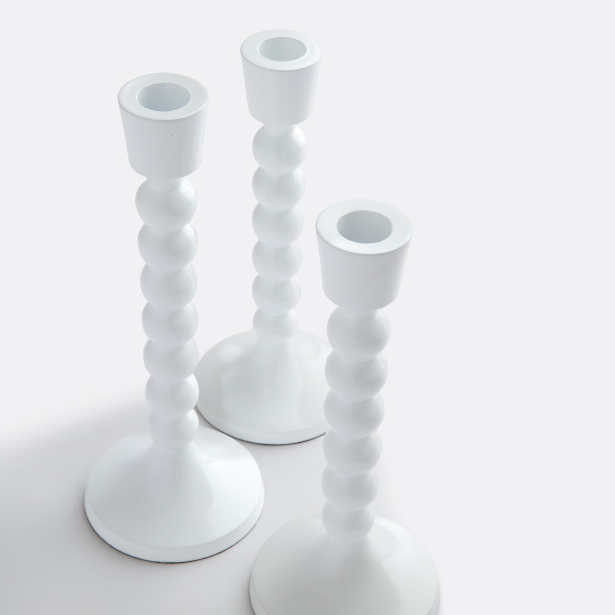 Lot de 3 bougeoirs, Riya blanc, LA REDOUTE INTERIEURS