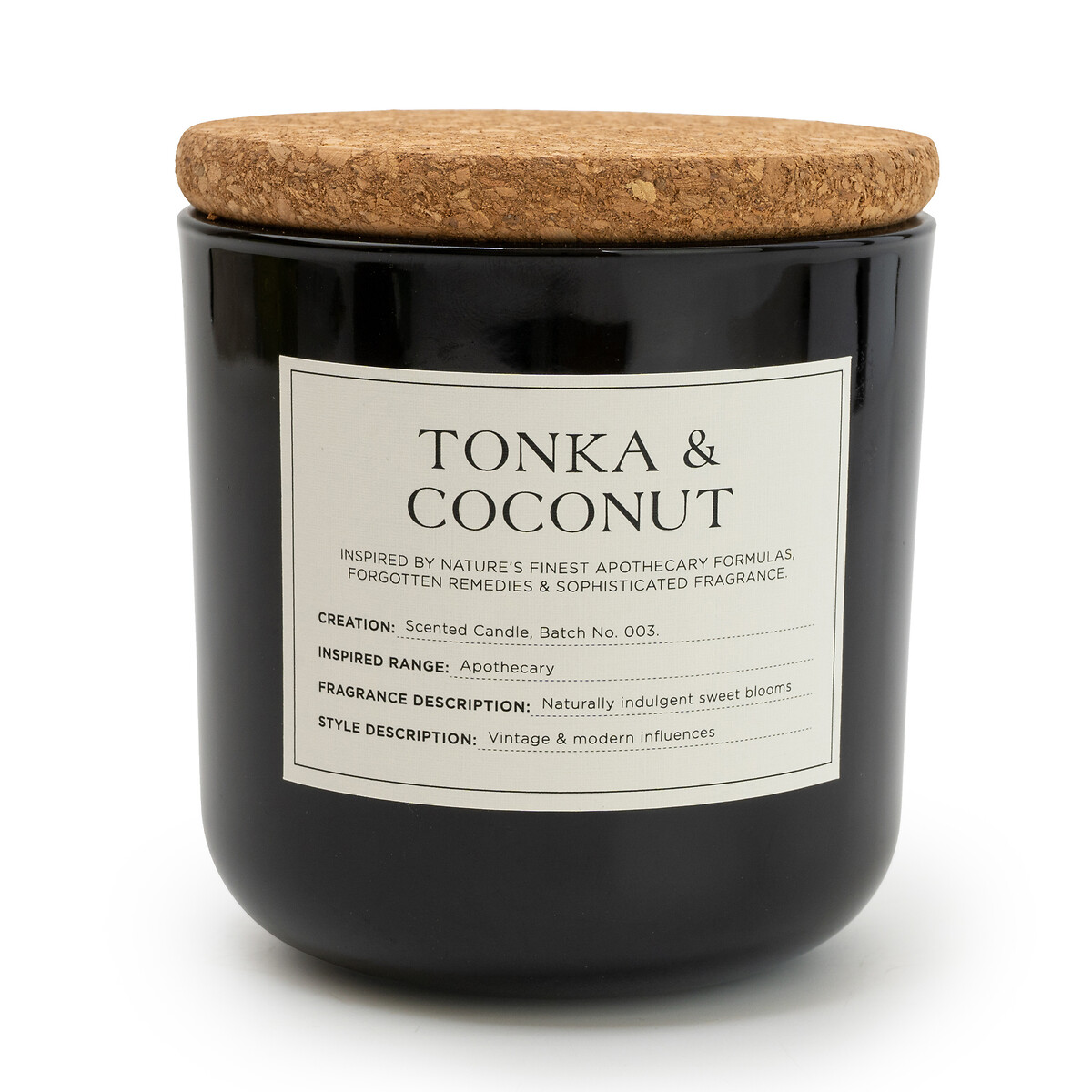 Apothecary Tonka & Coconut Jar Candle black, SO'HOME