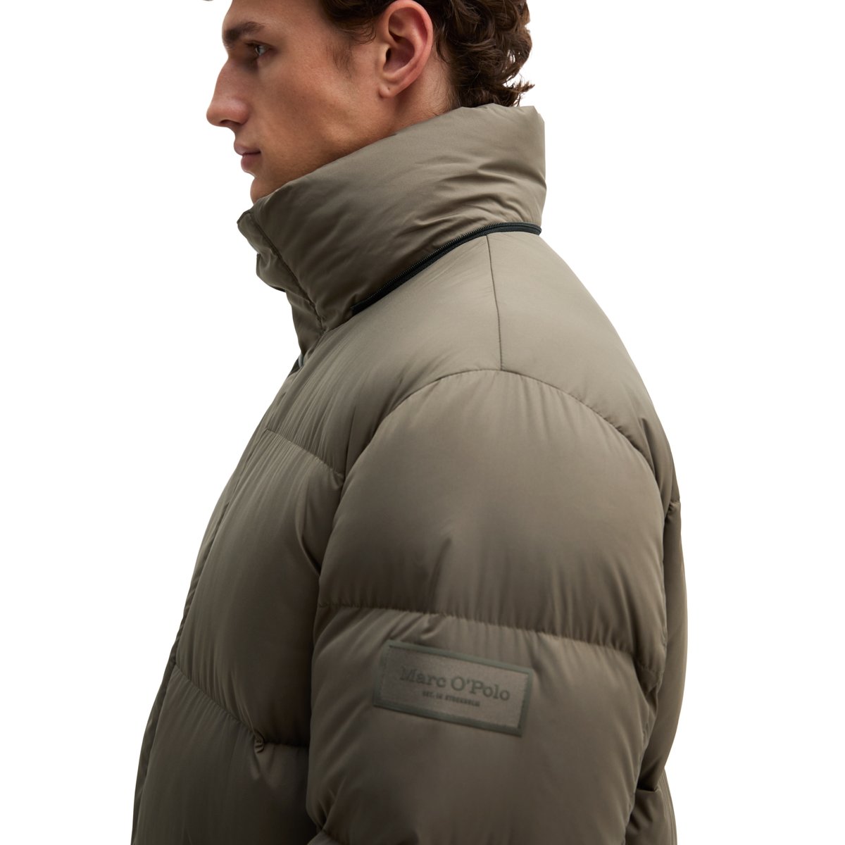 Manteau en duvet coupe classique avec une capuche ample marron, MARC O'POLO