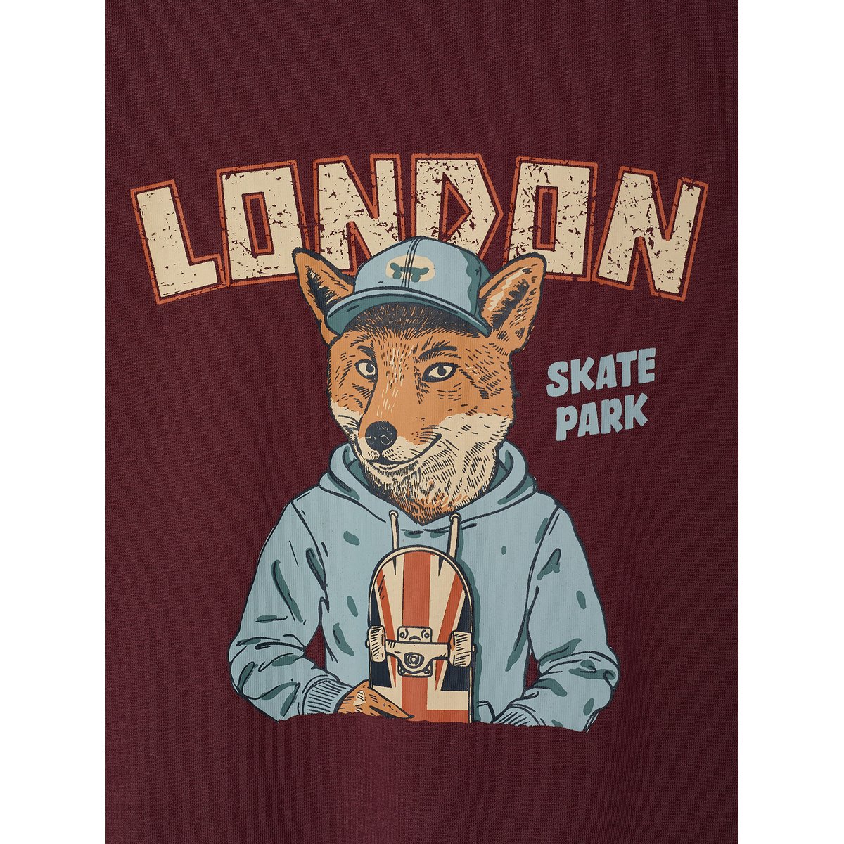 T-shirt manches longues bordeaux, VERTBAUDET