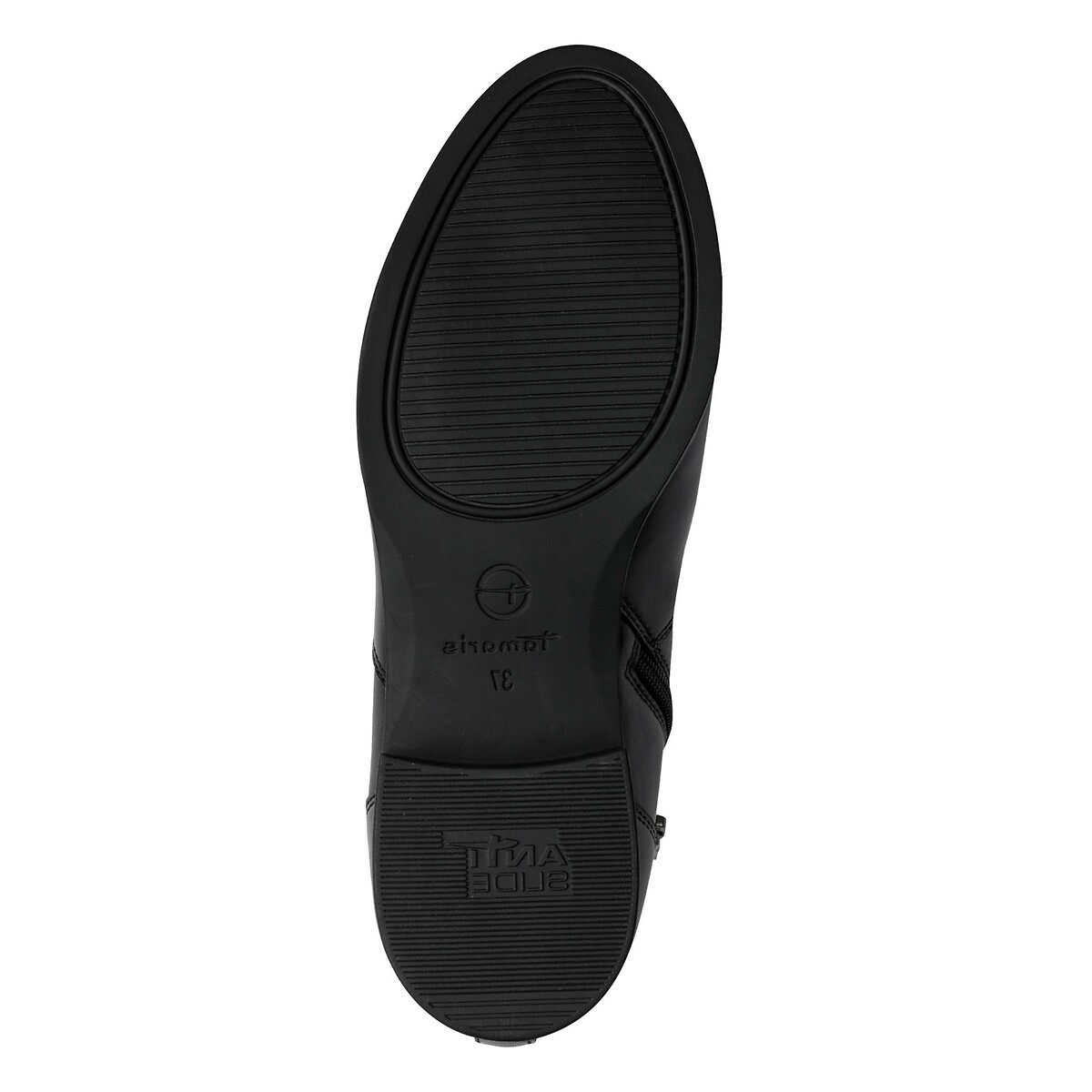 Flat Leather Ankle Boots black, TAMARIS