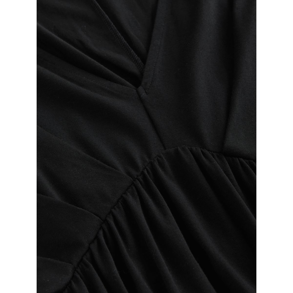 Robe mi-longue en jersey style caftan noir, NEXT