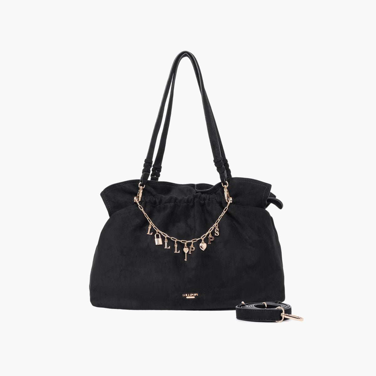 Sac shopper M Teana noir,doré, LOLLIPOPS