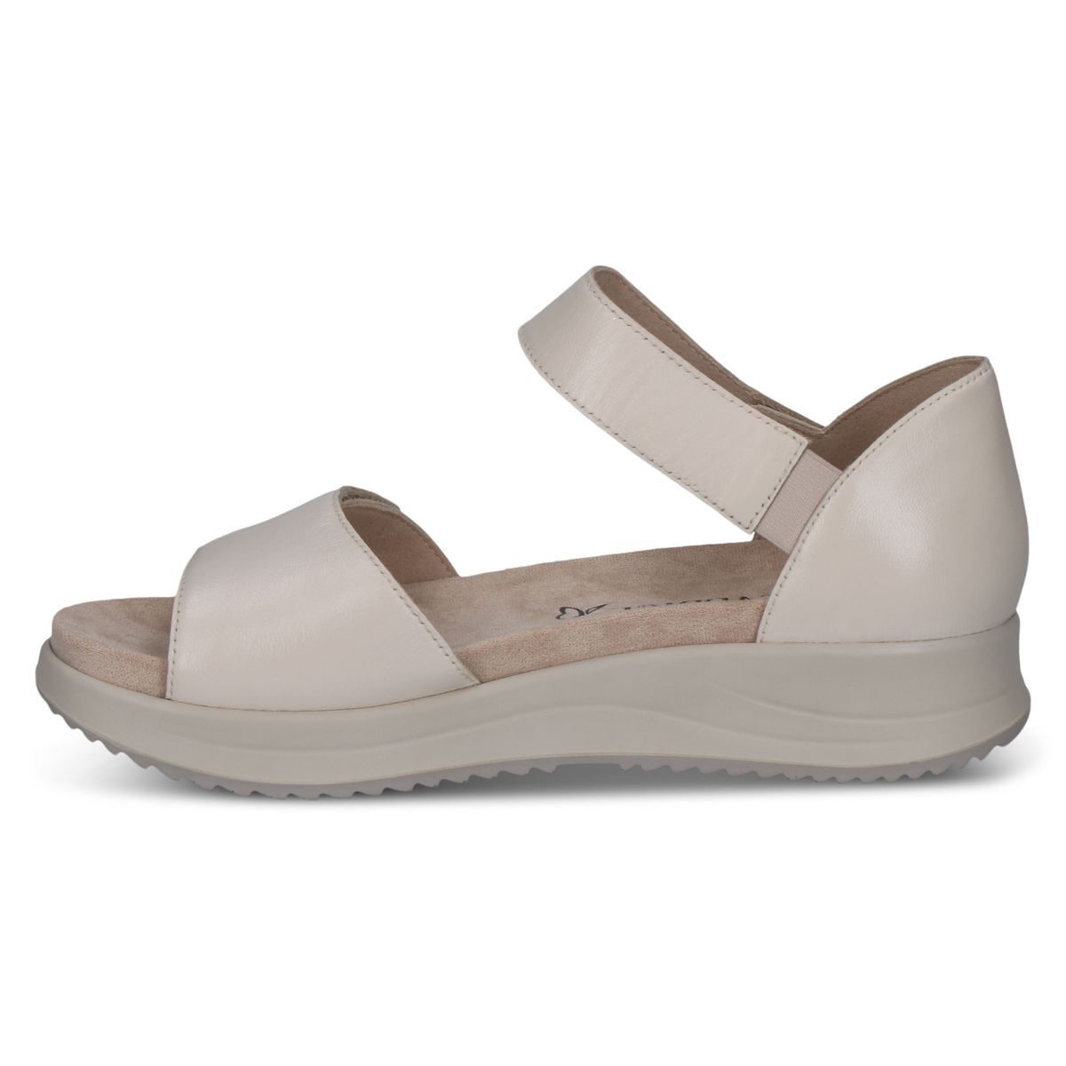 Sandale en cuir blanc pistache, CAPRICE