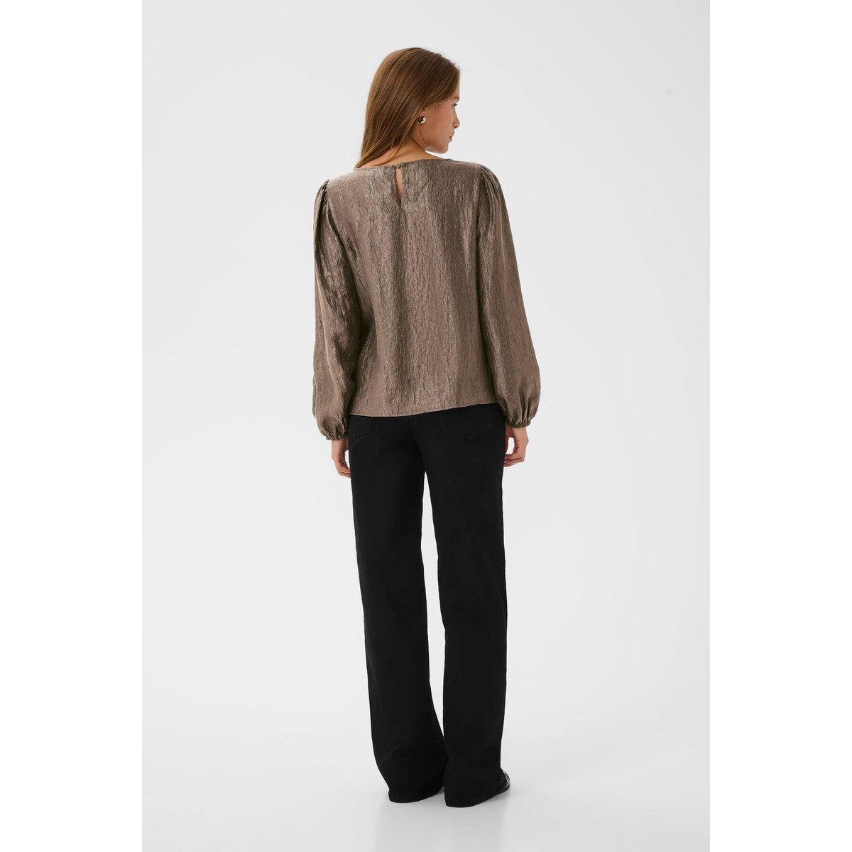 Blouse à manches longues gris morel, KAFFE