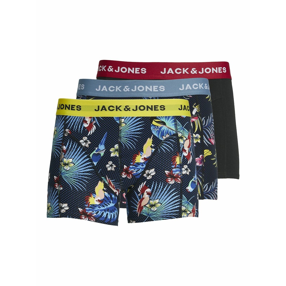 Lot de 3 boxers noir + imprimé, JACK & JONES