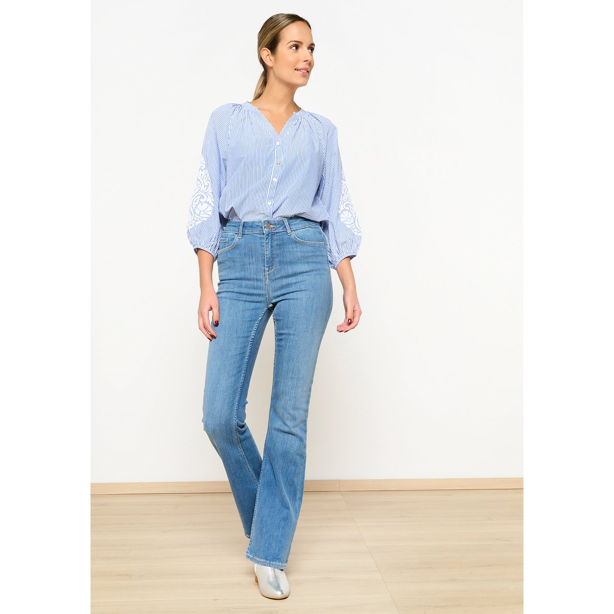 Jean bootcut medium blue, LOLALIZA
