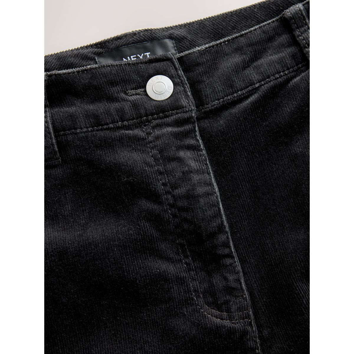 Pantalon bootcut en velours noir, NEXT