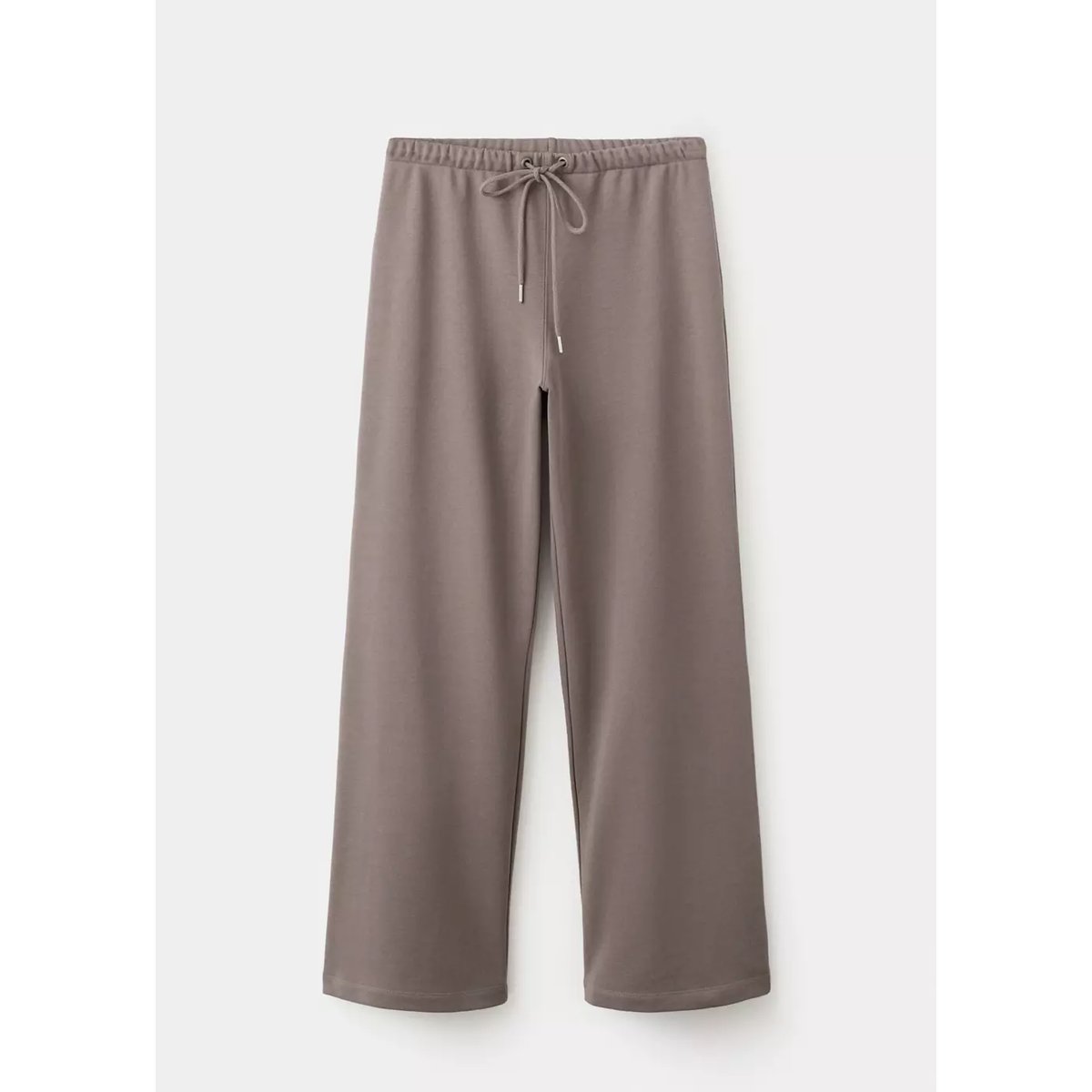Pantalon coton taille élastique gris, MANGO