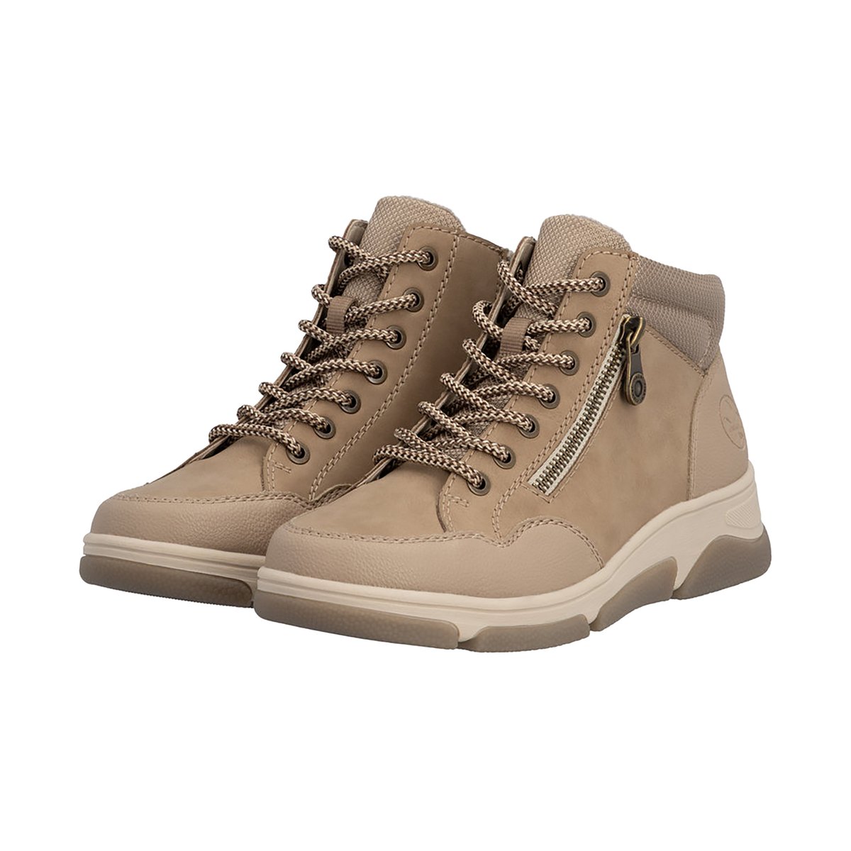 Basket Montante Cuir Rgd beige, RIEKER