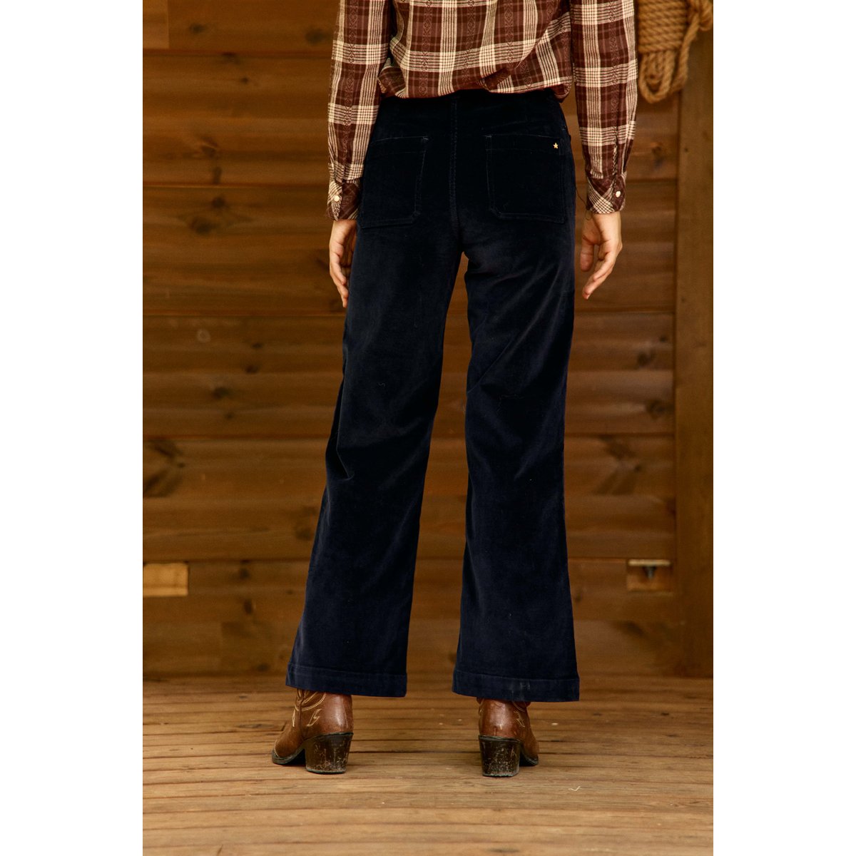 PANTALON uni ATLANTYO 25-marine, LA PETITE ETOILE