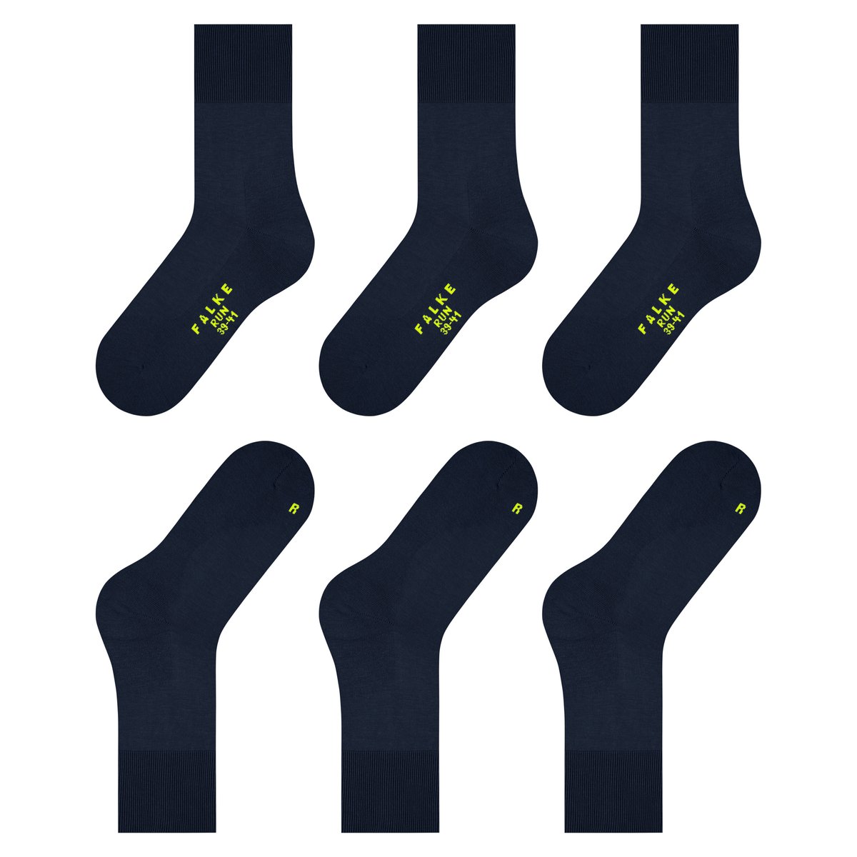 Chaussettes Run 3-Pack marin, FALKE