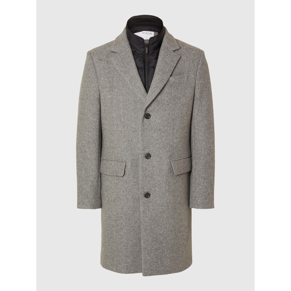 Manteau 2 En 1 gris - light grey melange, SELECTED