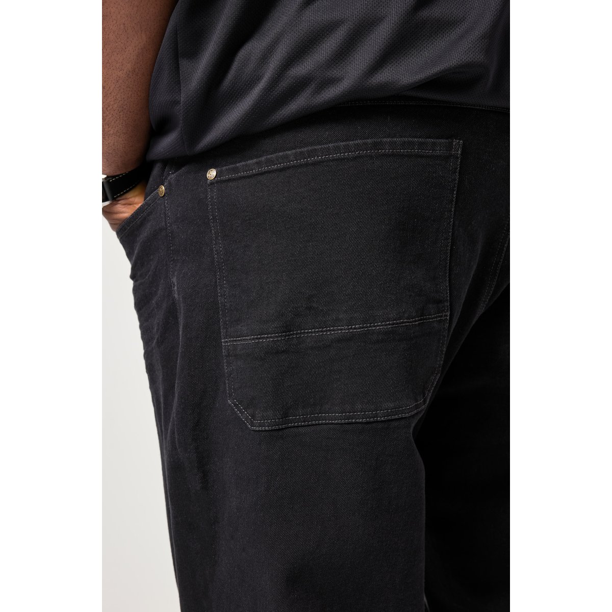 Jean 5 poches, coupe Baggy Fit noir, STHUGE