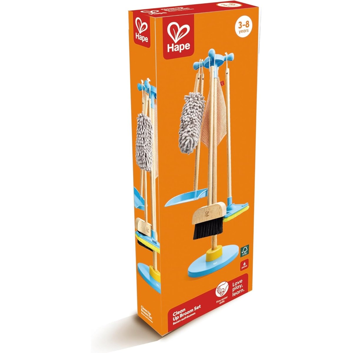 Set de nettoyage avec support bleu, orange, noir, HAPE