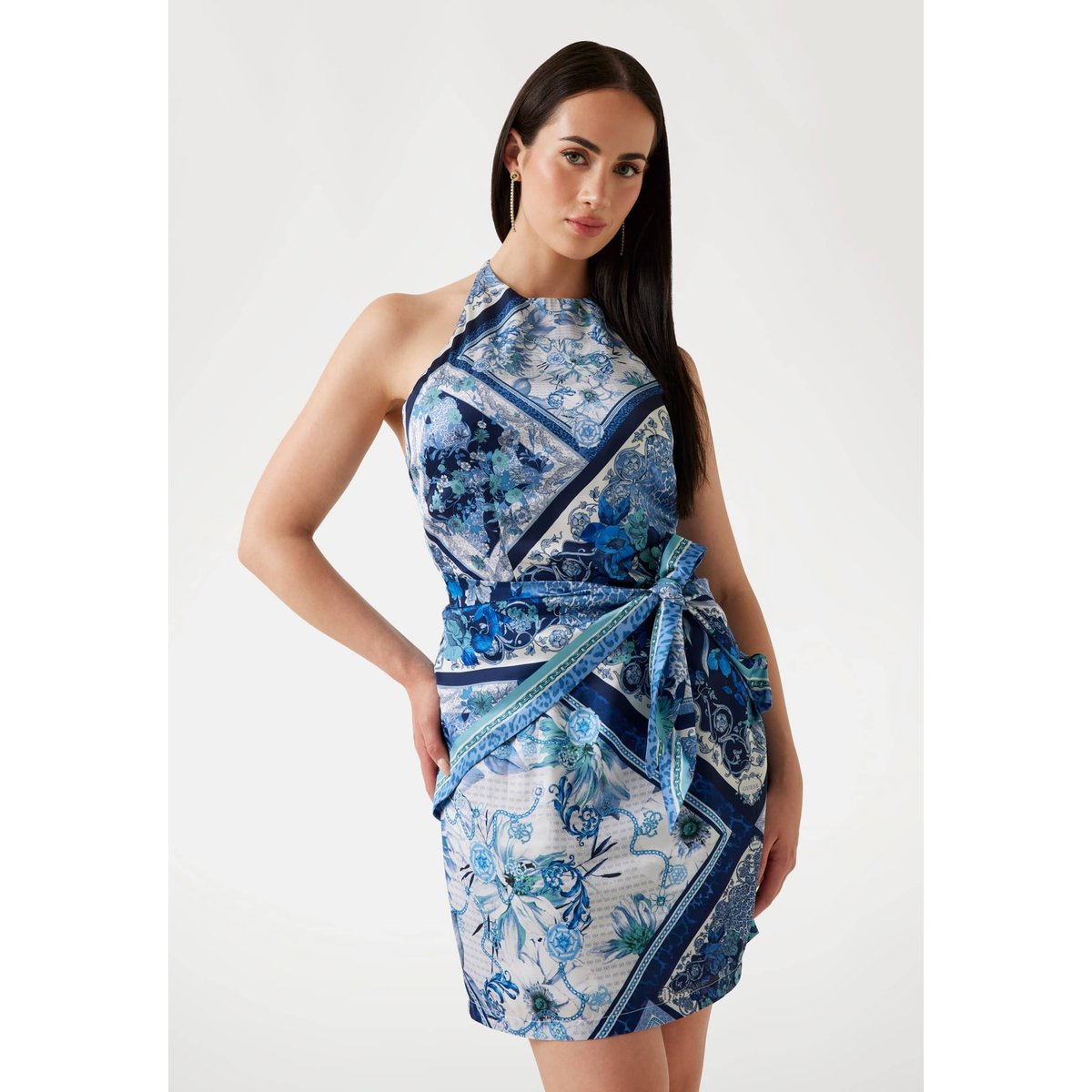 Mini Robe Imprimé Foulard blau multi, GUESS