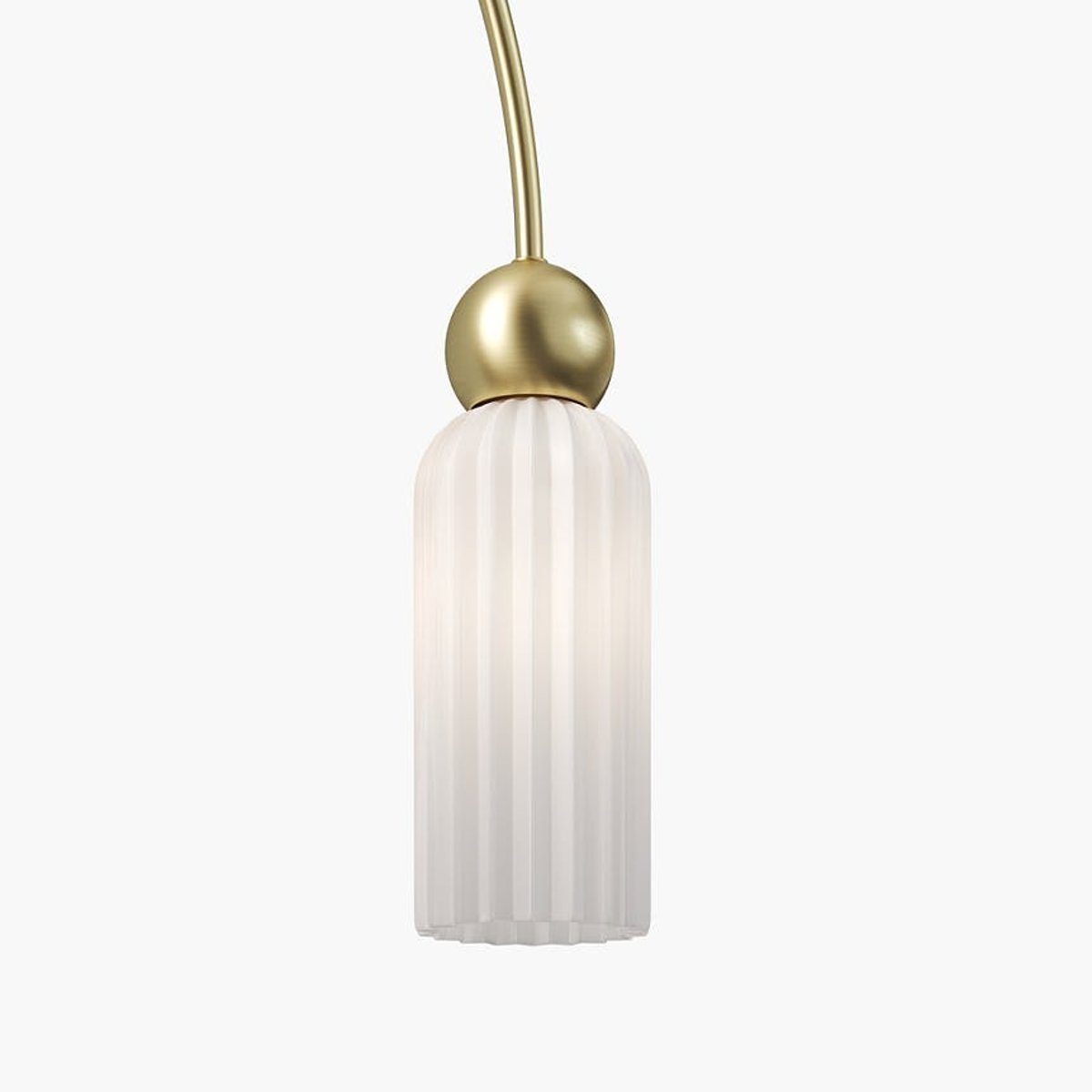 Suspension double arche 4 lampes rétro SOLANA blanc, PIER IMPORT