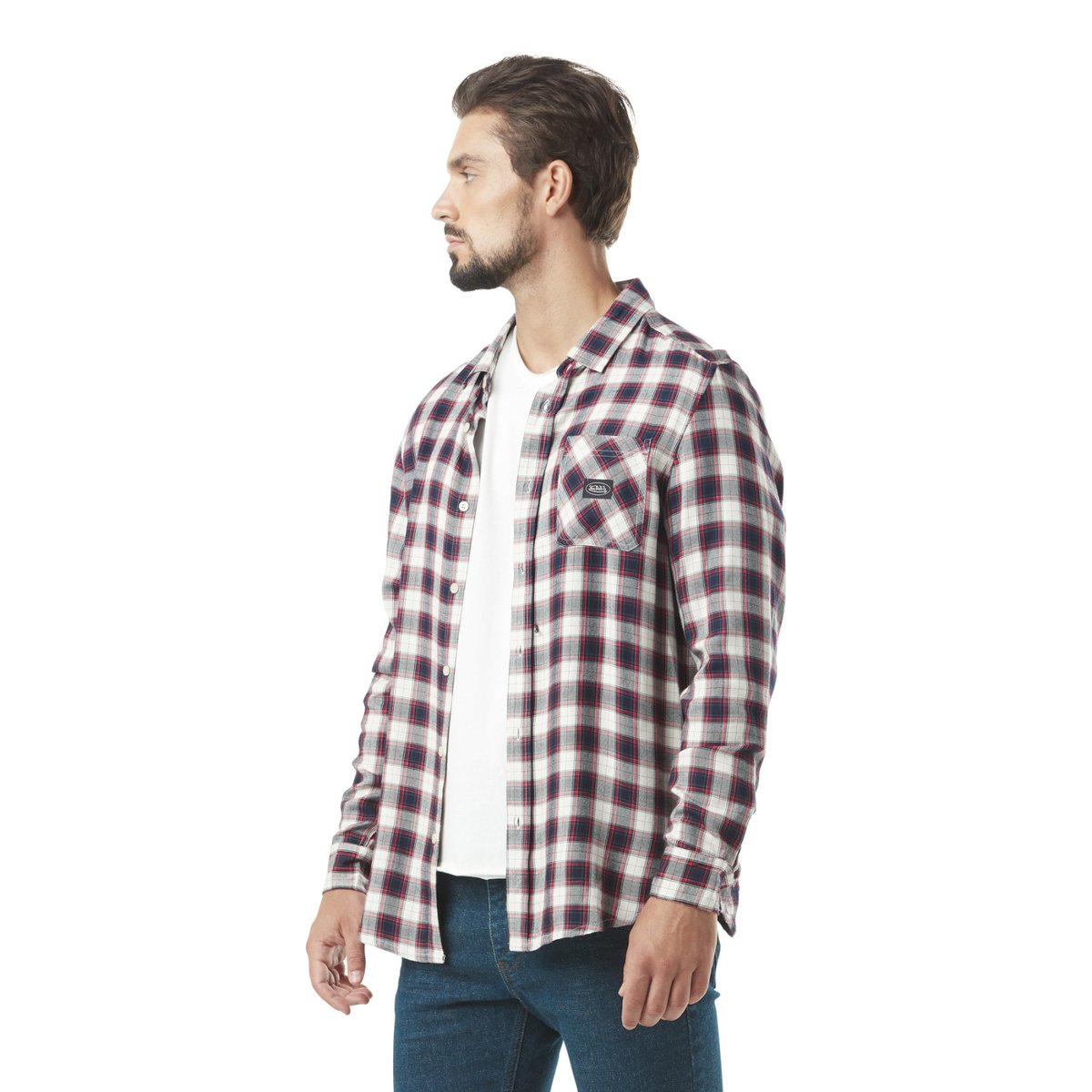 Chemise à carreaux Lex rouge/beige/bleu marine, VON DUTCH