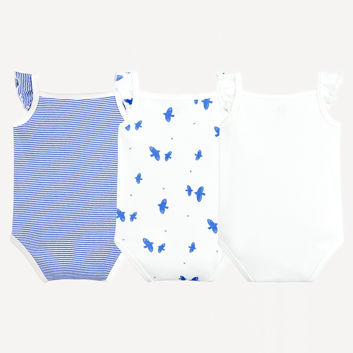 Set van 3 rompertjes zonder mouwen gemengd, LA REDOUTE COLLECTIONS