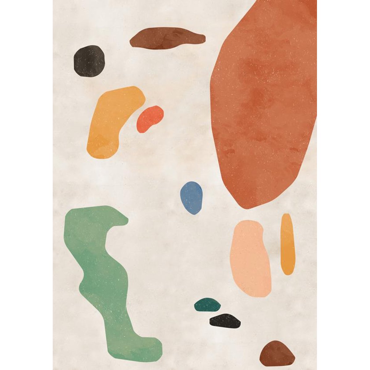 Affiche avec tableau décoratif, 50 x 70 cm marron, HANNUN