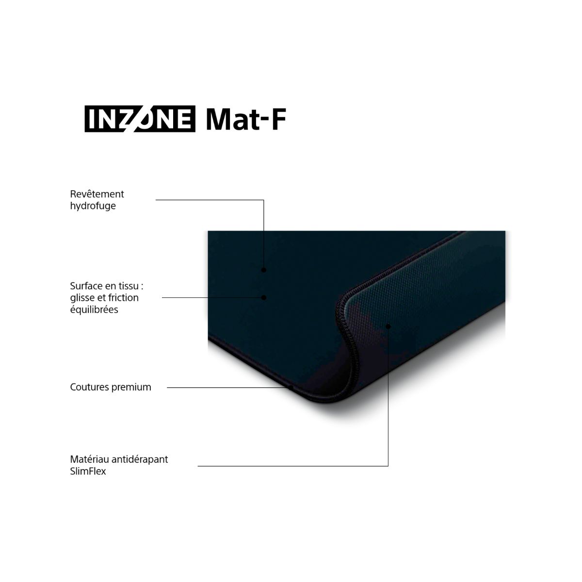 Tapis de souris INZONE MAT-F couleur unique, SONY
