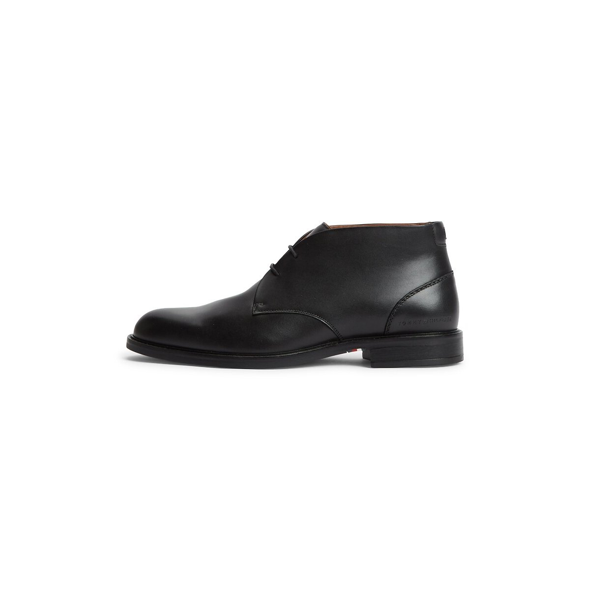 Derbies de cano subido, em pele preto , TOMMY HILFIGER