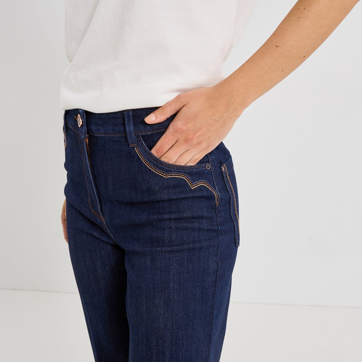 Jean flare TALL TOSLO F02 bleu brut, GRAIN DE MALICE