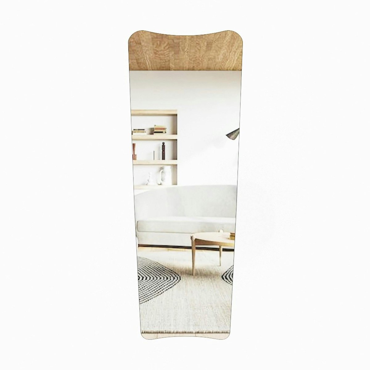 Miroir mural design organique 150 cm - entrée, dressing CODY noir, PIER IMPORT