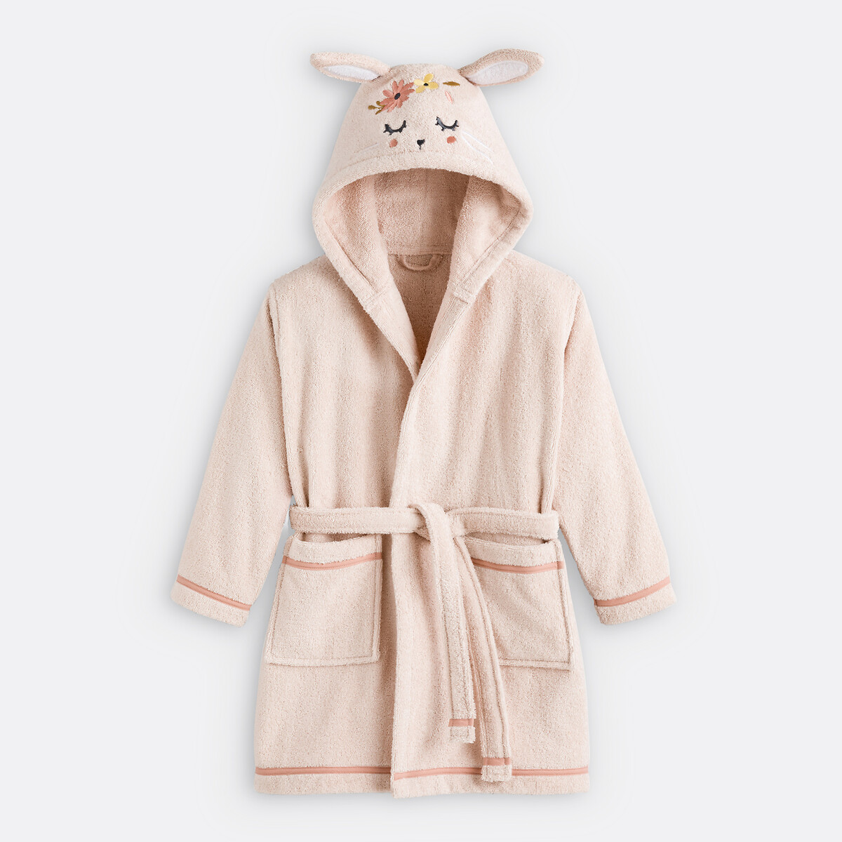 Peignoir bébé et enfant capuche coton bio,Florence rose, LA REDOUTE INTERIEURS