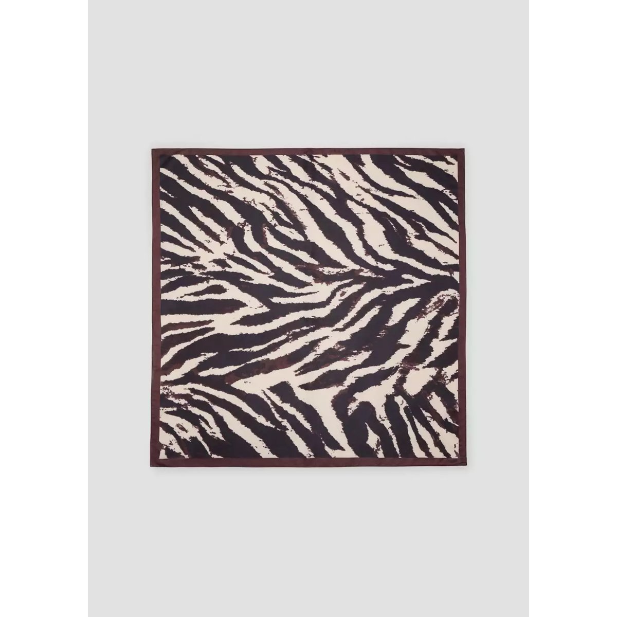 Foulard animal print chocolat, MANGO