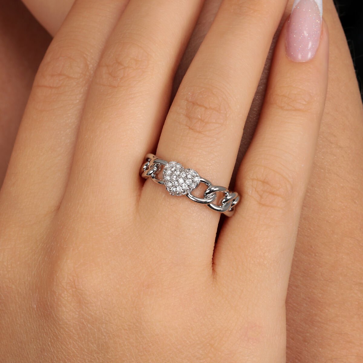 Bague en laiton et cristal INCONTRI argent, MORELLATO
