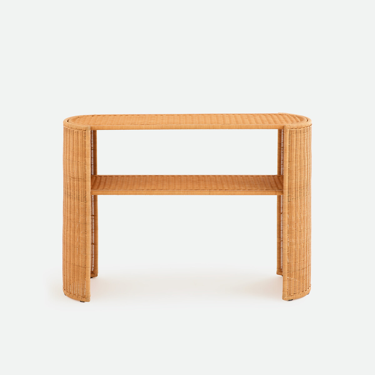 Console en rotin tressé, double plateaux, JOEMA rotin naturel, LA REDOUTE INTERIEURS